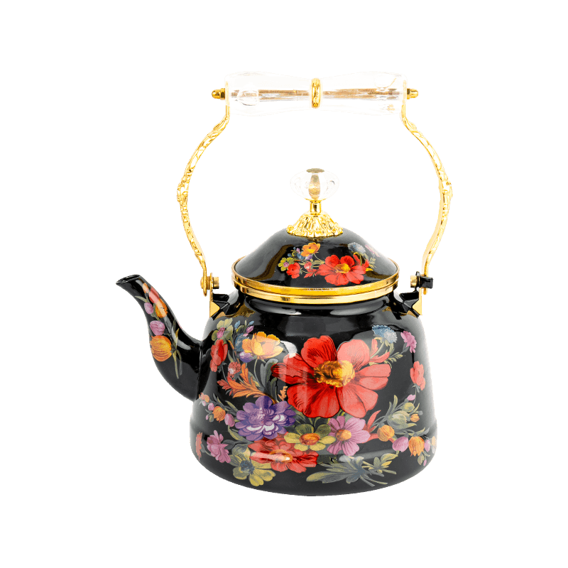 TK618 Turkish Floral Emalje Teapot Set