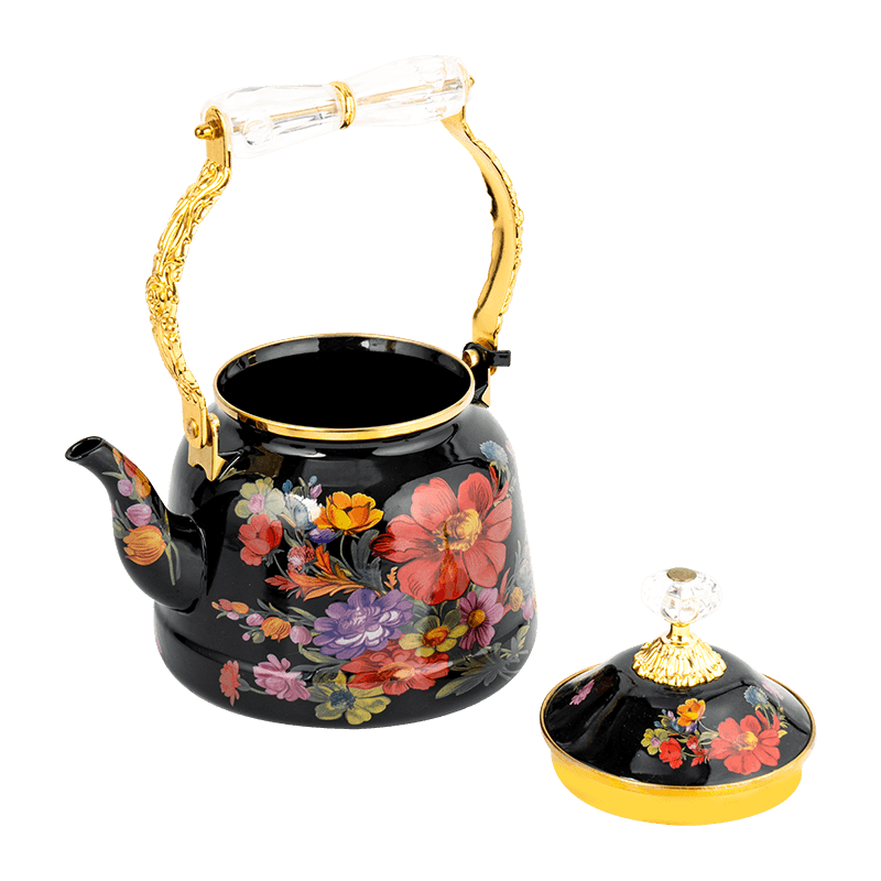 TK618 Turkish Floral Emalje Teapot Set