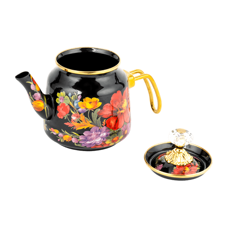 TK618 Turkish Floral Emalje Teapot Set