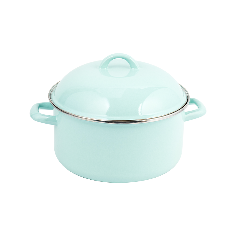 801D emalje Double Handle Straight Stockpot