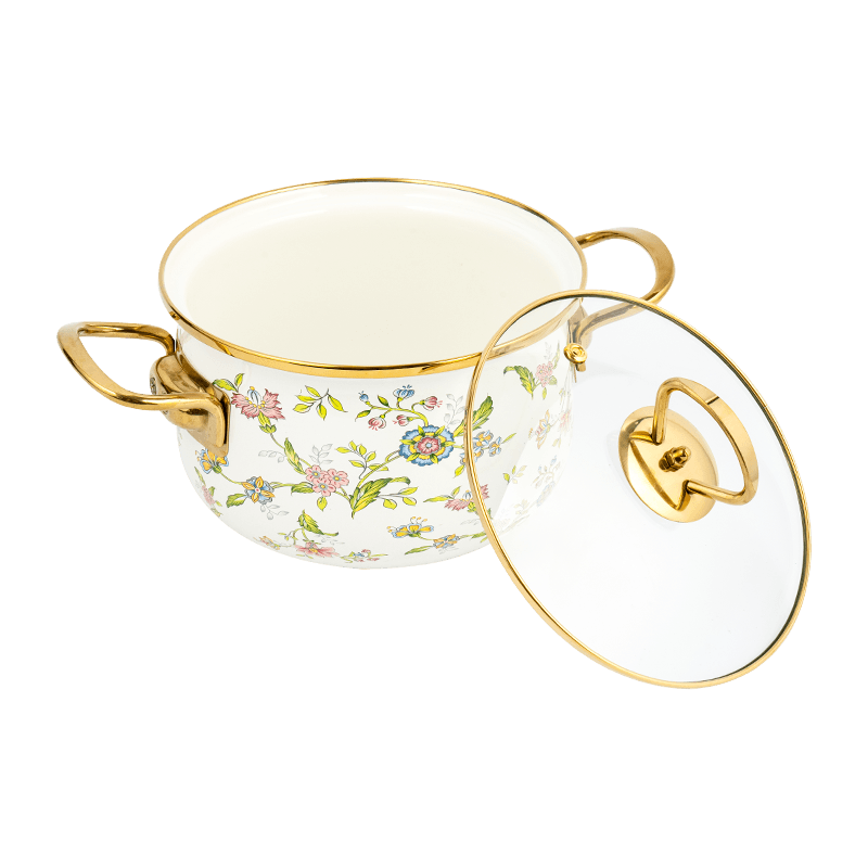 806D-5 rustfritt stål runde felg stockpot simmer emalje potte