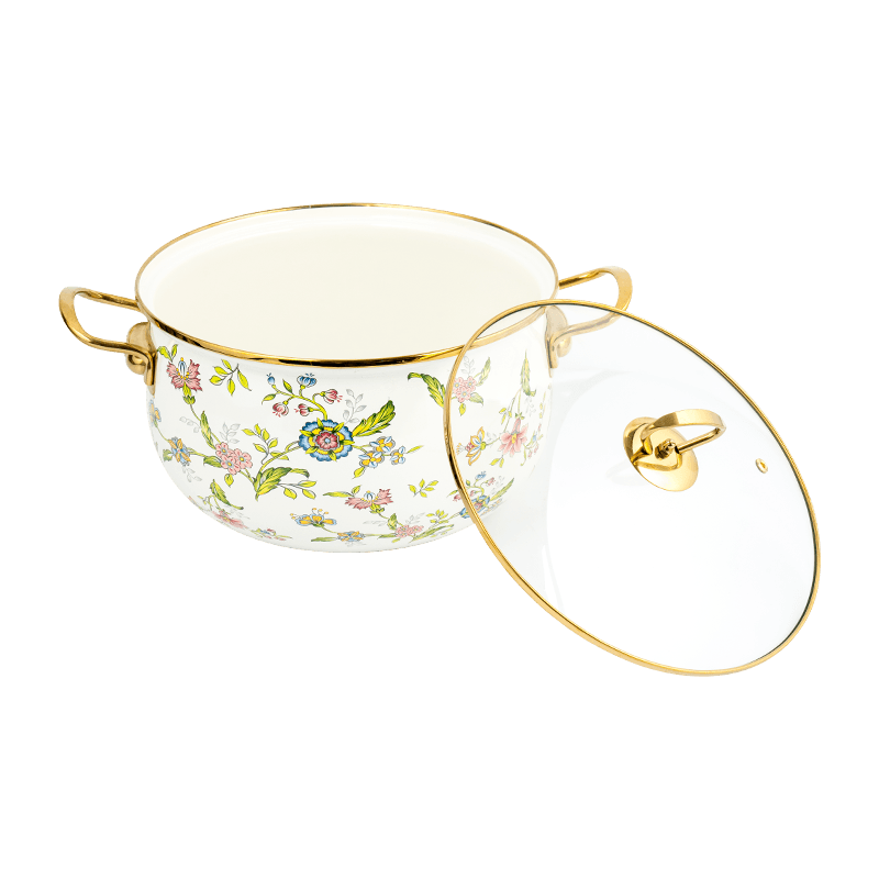 806D-5 rustfritt stål runde felg stockpot simmer emalje potte