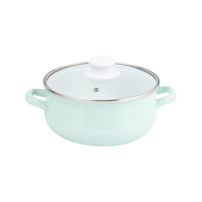 673D-5 Color Printed Emalel Stockpot