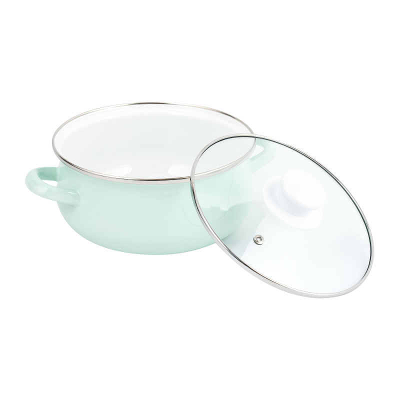 673D-5 Color Printed Emalel Stockpot