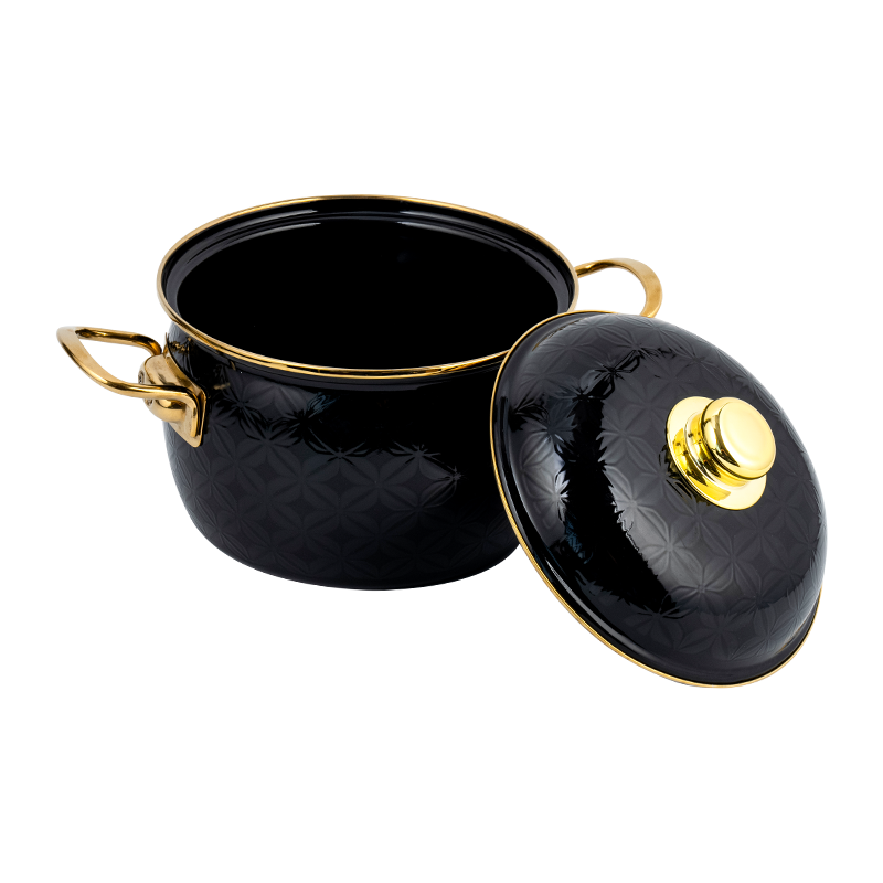 810D emalje flatbunn lagerpotte