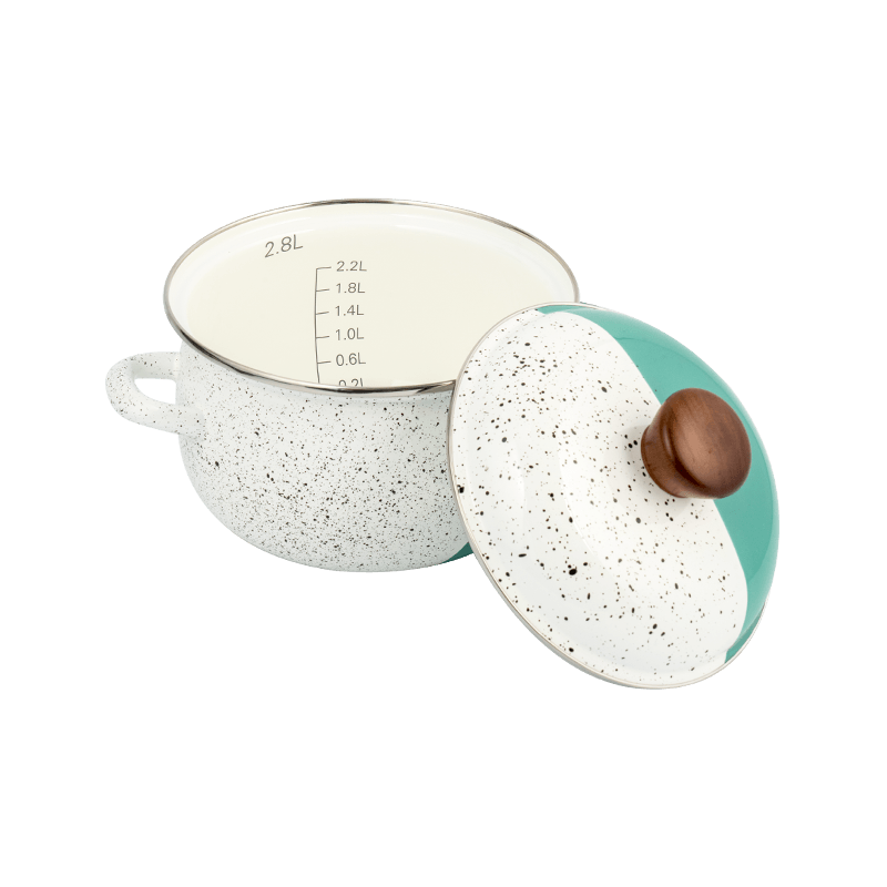 806D-5 rustfritt stål runde felg stockpot simmer emalje potte