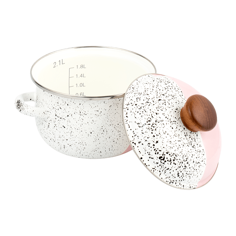 806D-5 rustfritt stål runde felg stockpot simmer emalje potte