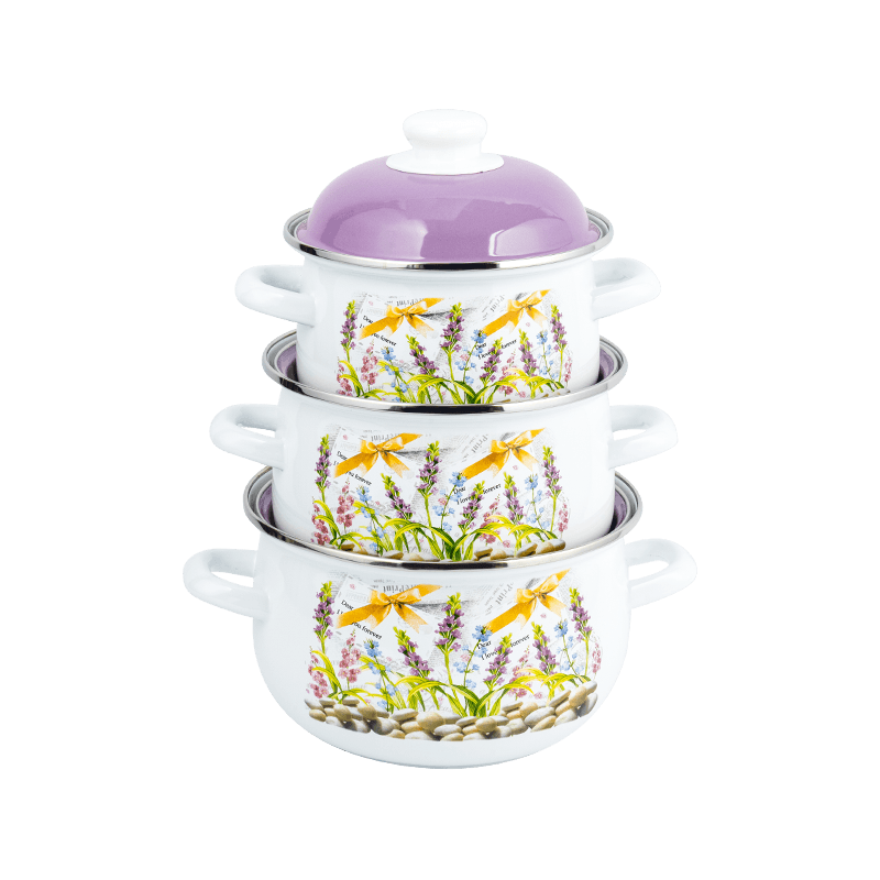 806D-5 rustfritt stål runde felg stockpot simmer emalje potte