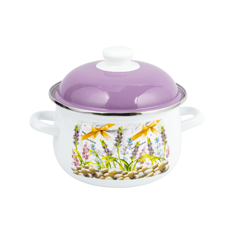 806D-5 rustfritt stål runde felg stockpot simmer emalje potte