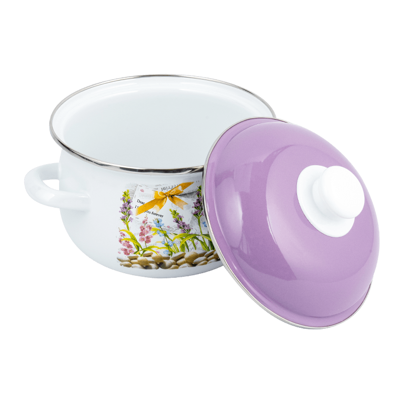 806D-5 rustfritt stål runde felg stockpot simmer emalje potte