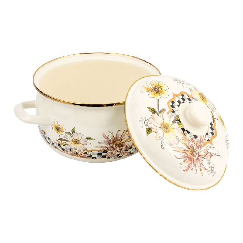 806D-5 rustfritt stål runde felg stockpot simmer emalje potte