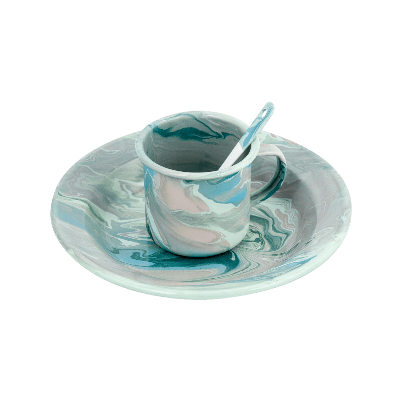 European Floral Emalje Teapot Set European Floral Emalje Teapot Set