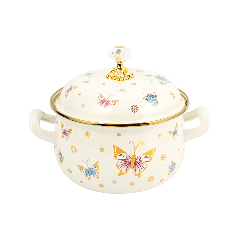 806D-5 rustfritt stål runde felg stockpot simmer emalje potte