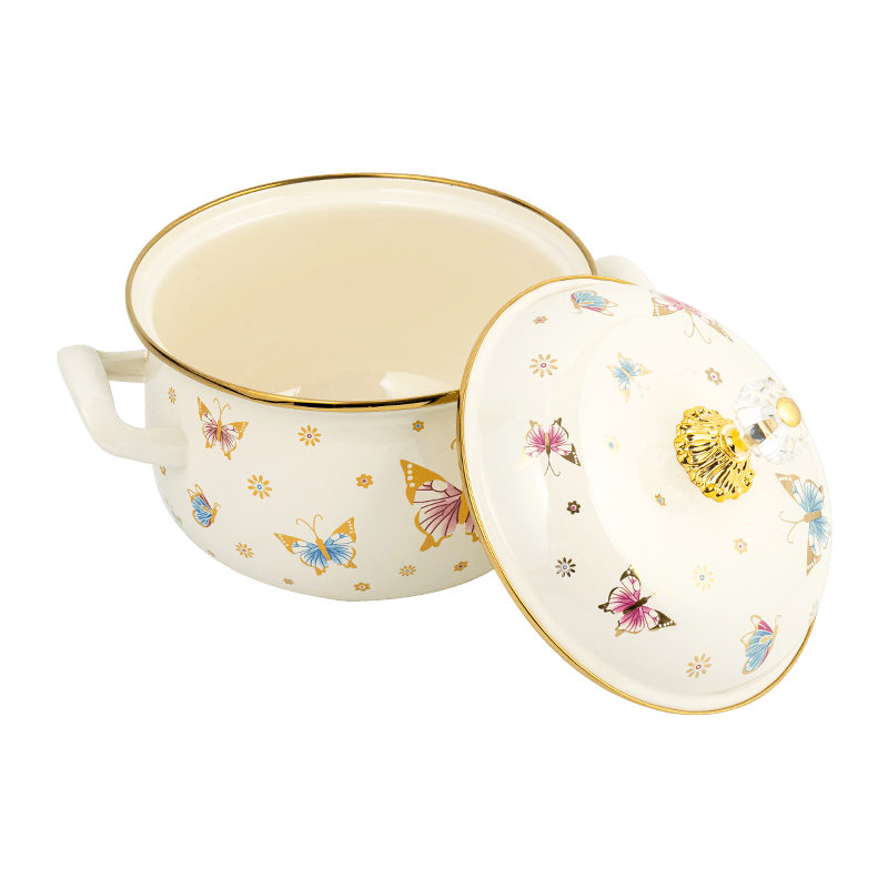 806D-5 rustfritt stål runde felg stockpot simmer emalje potte