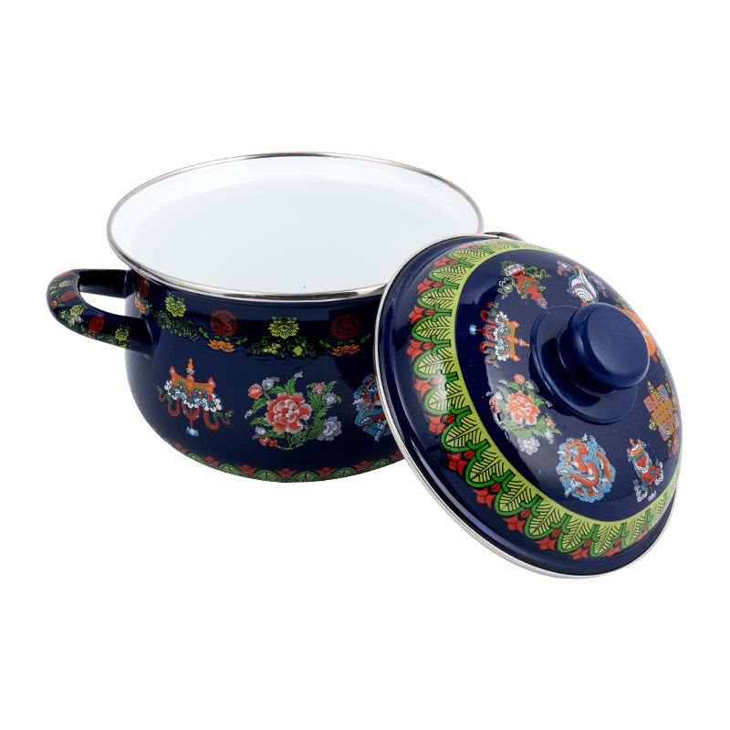 806D-5 rustfritt stål runde felg stockpot simmer emalje potte