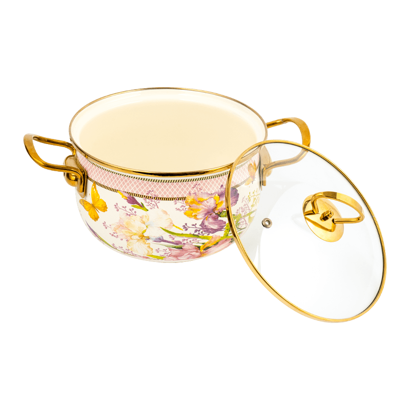 806D-5 rustfritt stål runde felg stockpot simmer emalje potte