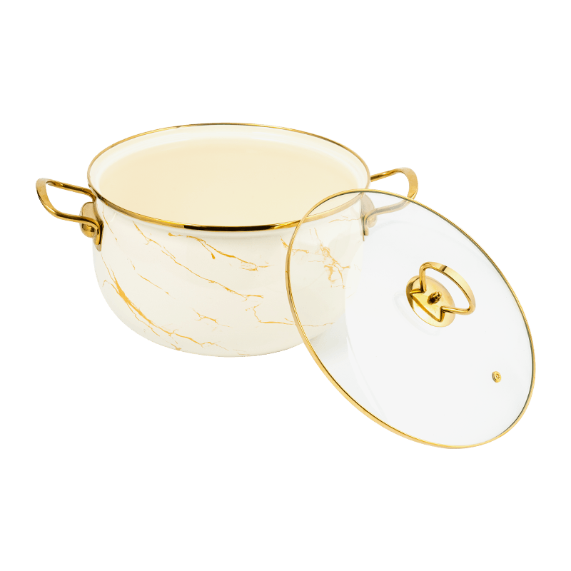 806D-5 rustfritt stål runde felg stockpot simmer emalje potte