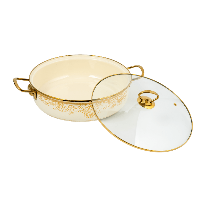 406D emalje rustfritt stål runde felg sjømat stockpot