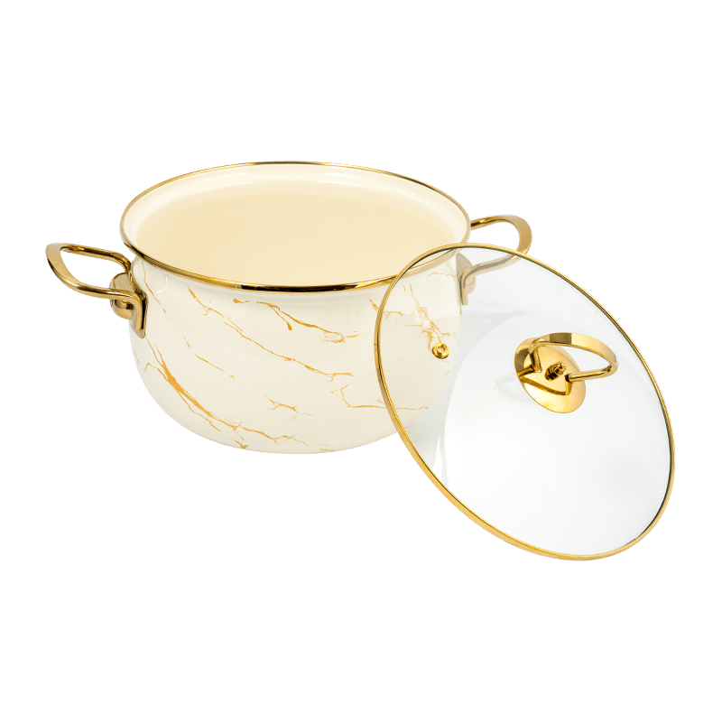 806D-5 rustfritt stål runde felg stockpot simmer emalje potte